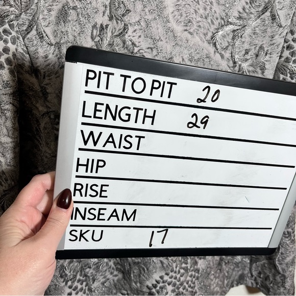 Chico's metallic brocade duster jacket blazer Patterned sz 1 8/10 silver gray - Picture 9 of 9